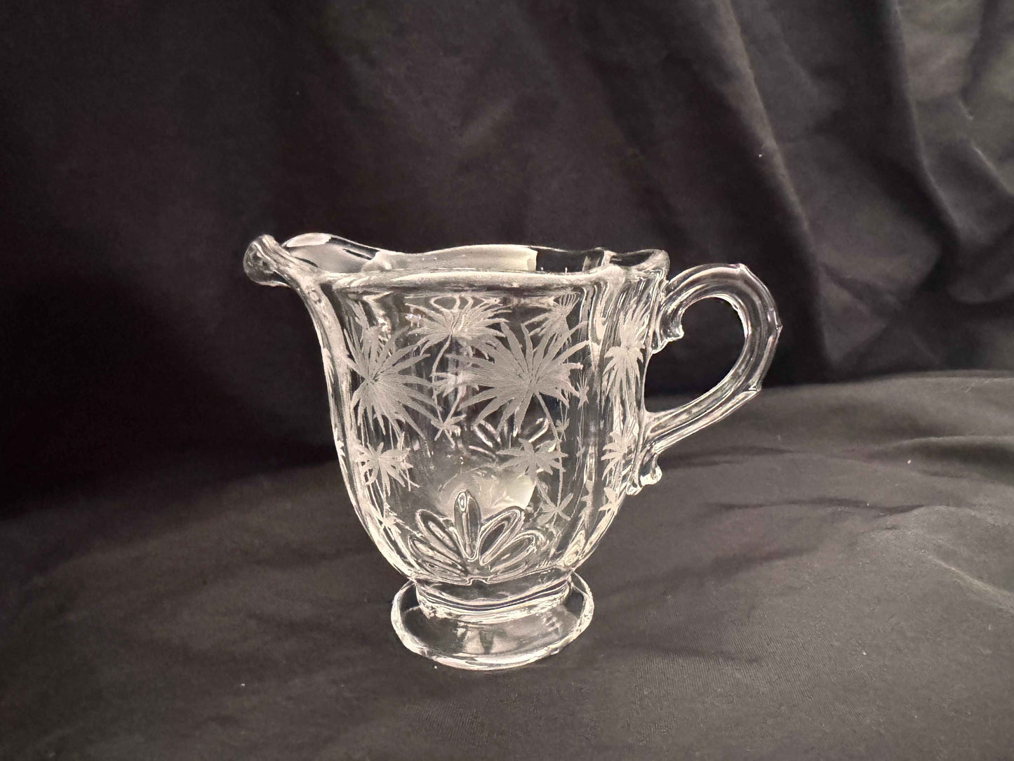Fostoria ‘Lido’ Pattern Etched Sugar & Creamer Set