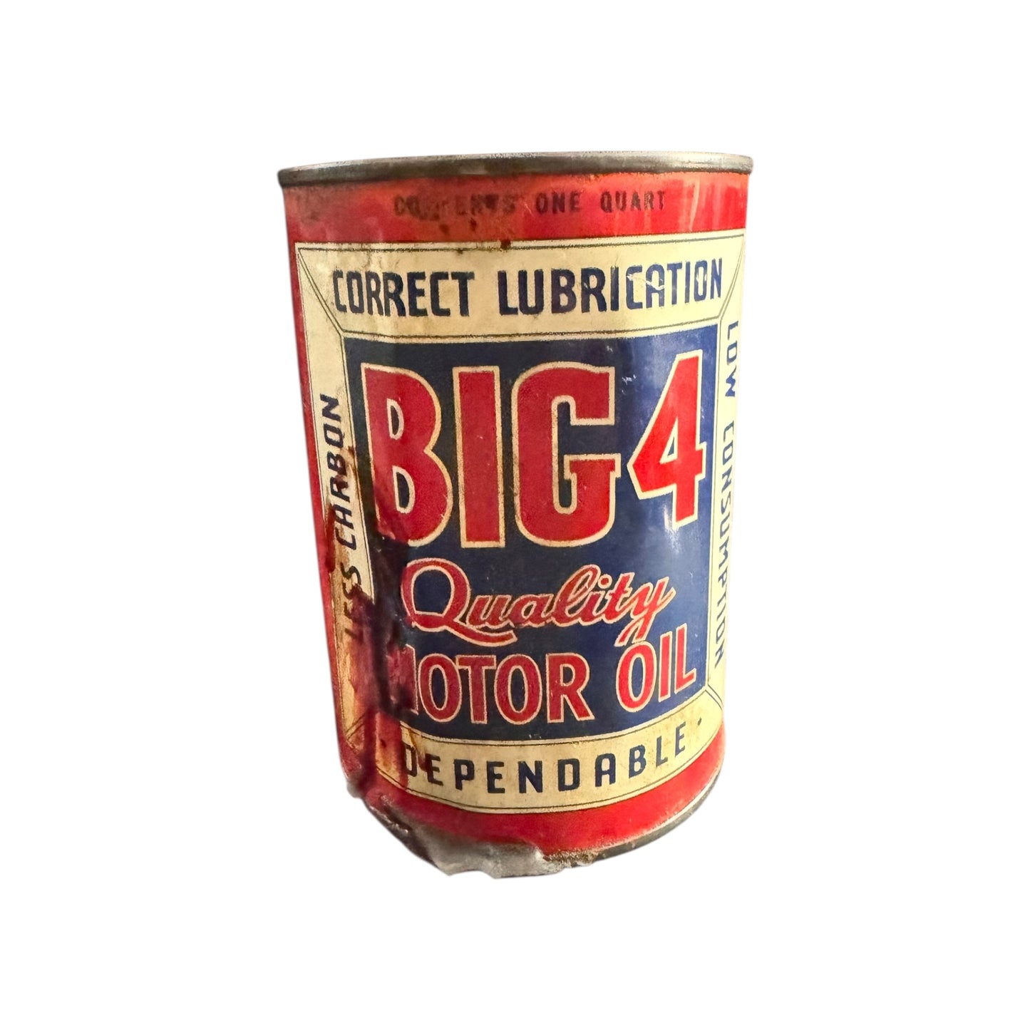 Rare 1950’s ‘Big 4 Motor Oil’ Full Can - NOS - Collectible Petroliana