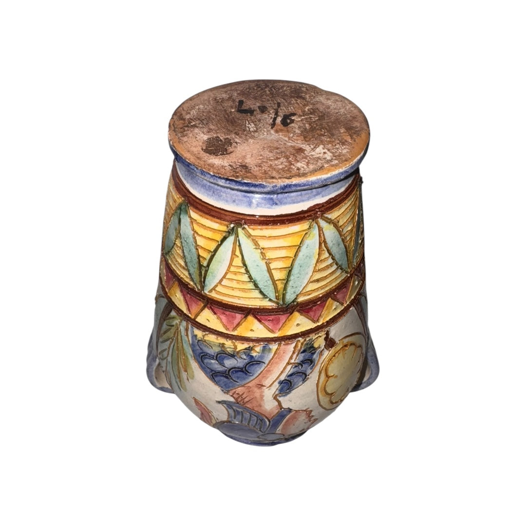 Vintage Deruta Italian Pottery with Flowers & Roman Soldier | Handcrafted Ceramic Art Pottery