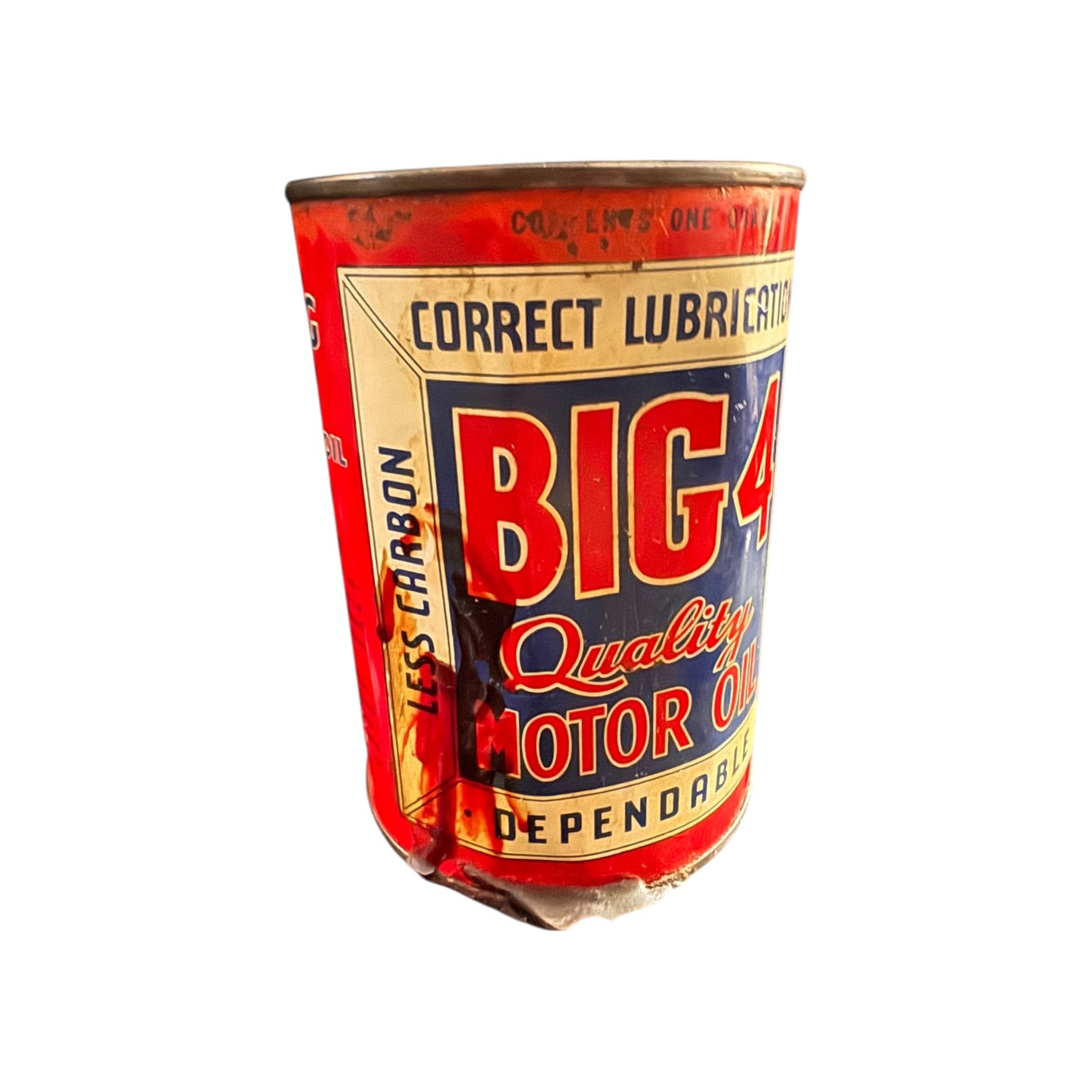 Rare 1950’s ‘Big 4 Motor Oil’ Full Can - NOS - Collectible Petroliana