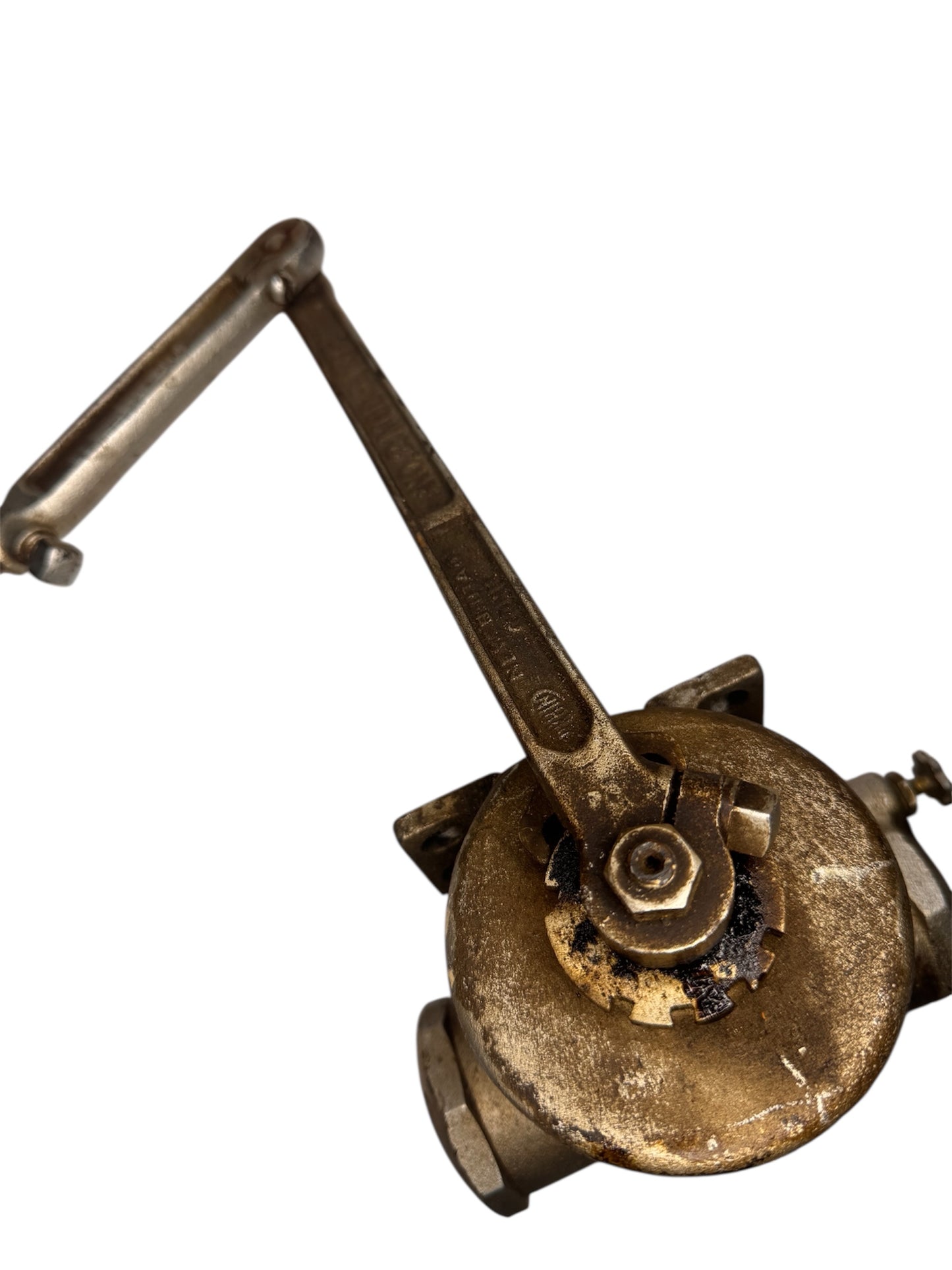 Corbin No. 131 Solid Brass Industrial Door Stopper, c.1927 | Antique Salvaged Hardware