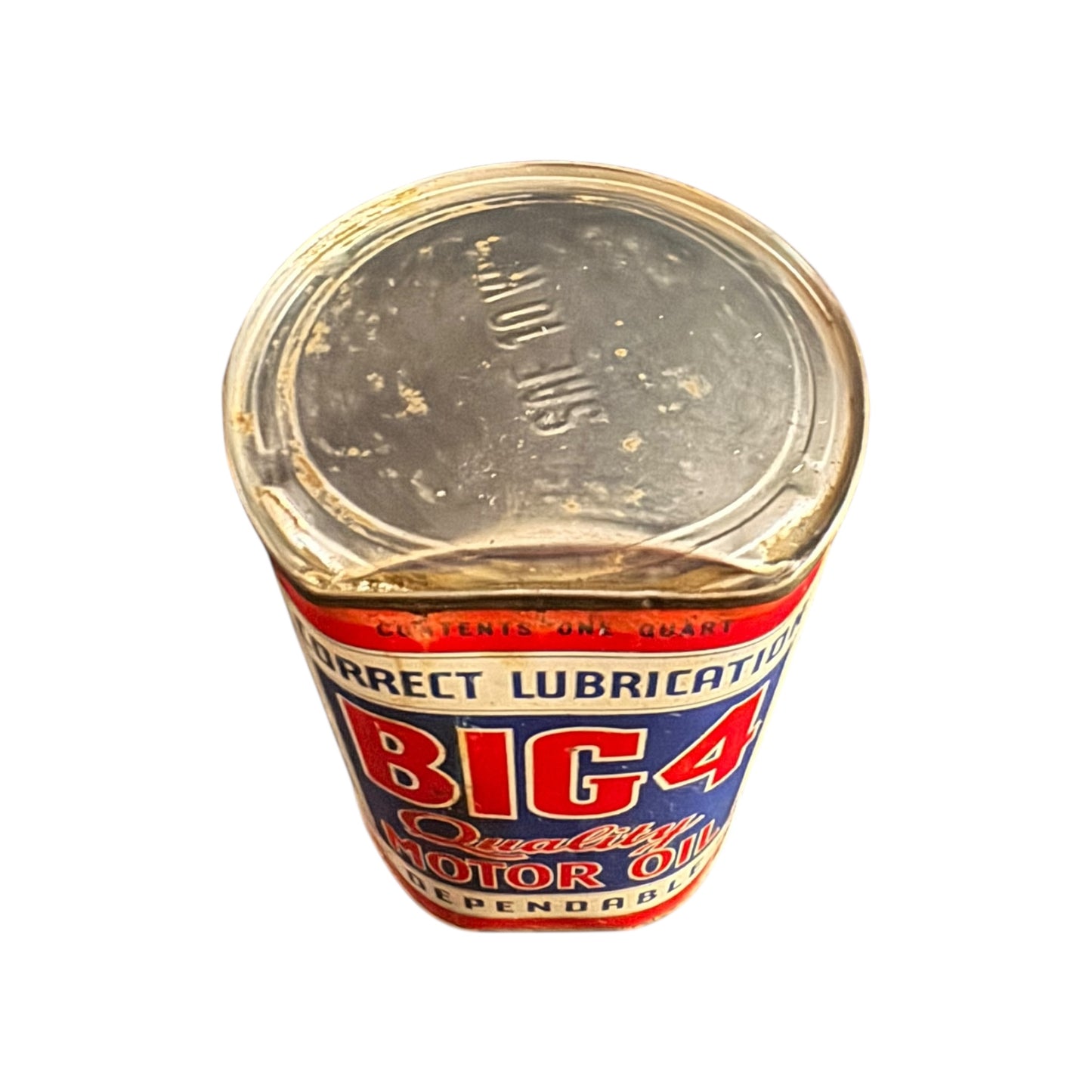 Rare 1950’s ‘Big 4 Motor Oil’ Full Can - NOS - Collectible Petroliana