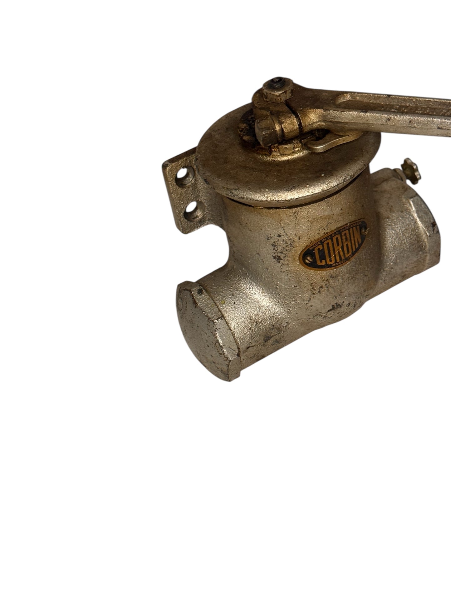 Corbin No. 2 Model 131, Solid Brass Potbelly Door Closer, c.1927 | Salvaged Industrial Hardware