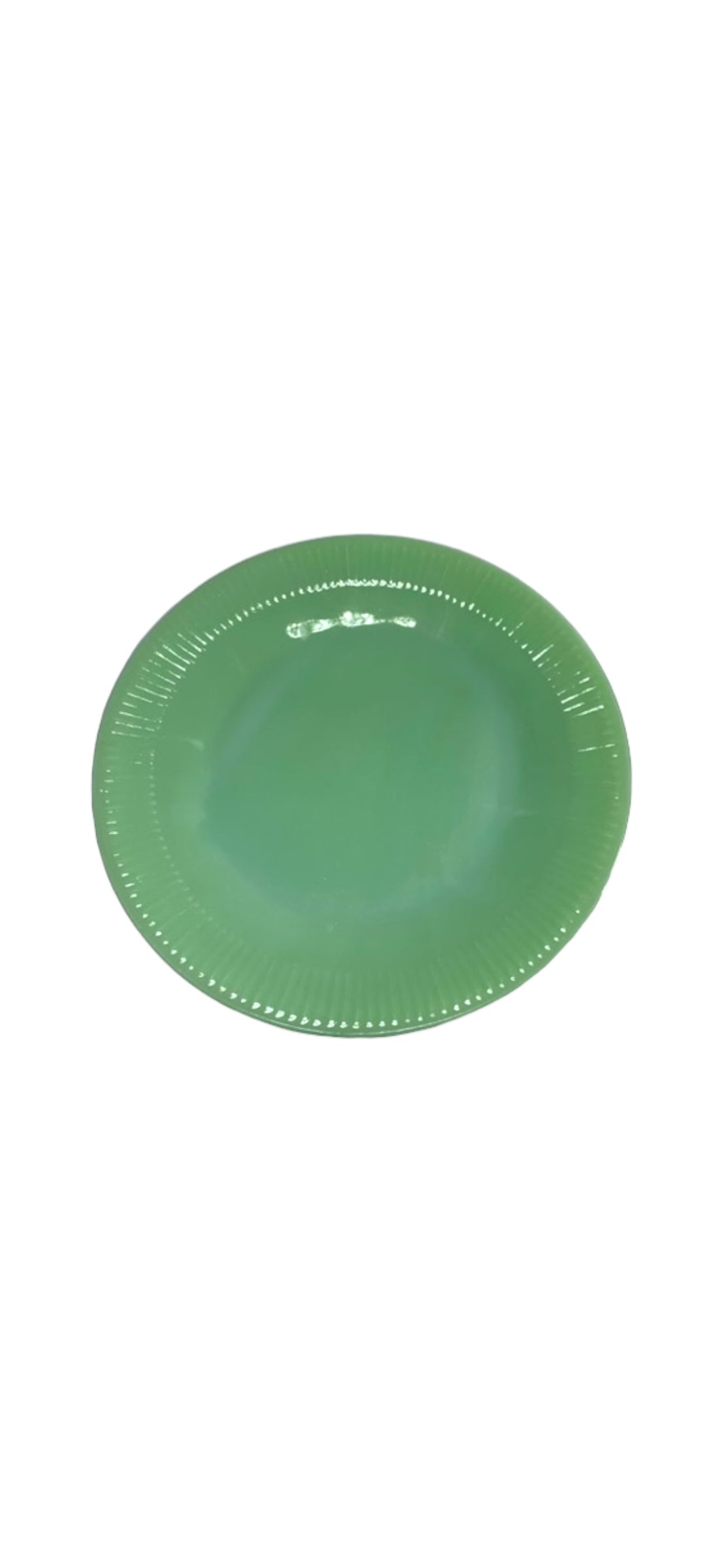 (1) Vintage FireKing ‘Jane Ray’ Pattern Jadeite Salad Plate by Anchor Hocking - Up to 9 Available - Black Label Vintage