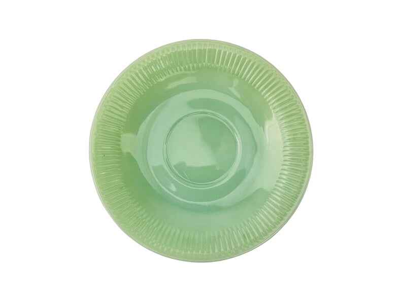 (1) Vintage FireKing ‘Jane Ray’ Patterned Jadeite Saucer by Anchor Hocking - Up to 6 Available