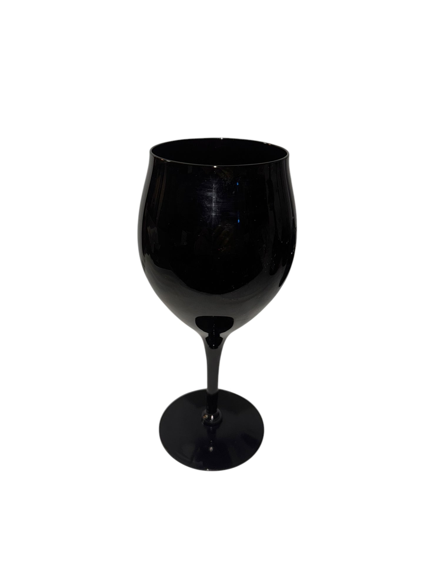 Gorgeous Vintage Black Crystal Glass Stemware - 6 Available - Black Label Vintage