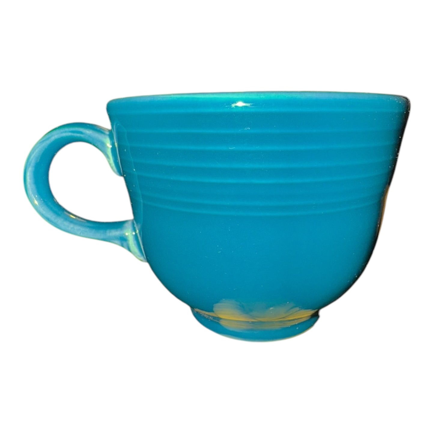 Vintage Homer Laughlin Fiestaware Teacup & Saucer Set in Turquoise