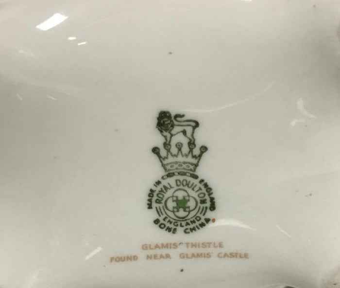 Very Rare Royal Doulton ‘Glamis Thistle’ Square Bone China Handpainted Teapot - Signed P. Curnis, 1938