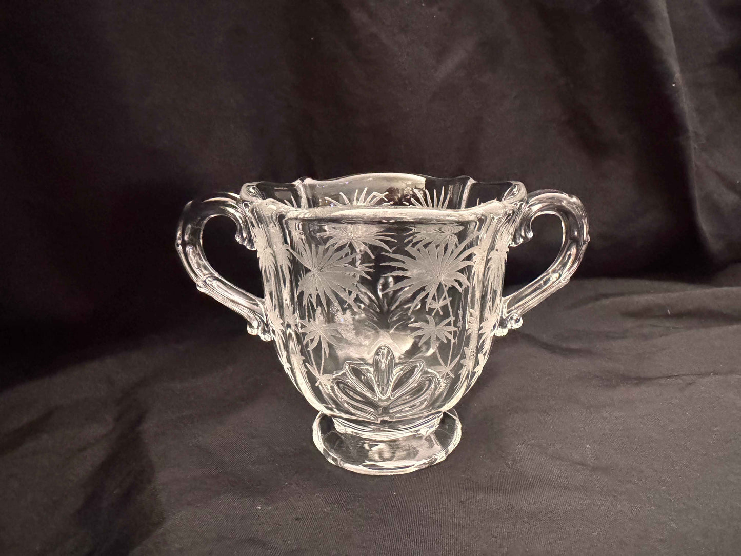 Fostoria ‘Lido’ Pattern Etched Sugar & Creamer Set