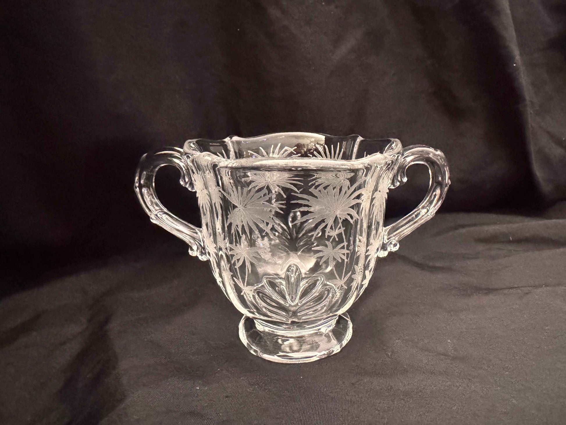 Fostoria ‘Lido’ Pattern Etched Sugar & Creamer Set