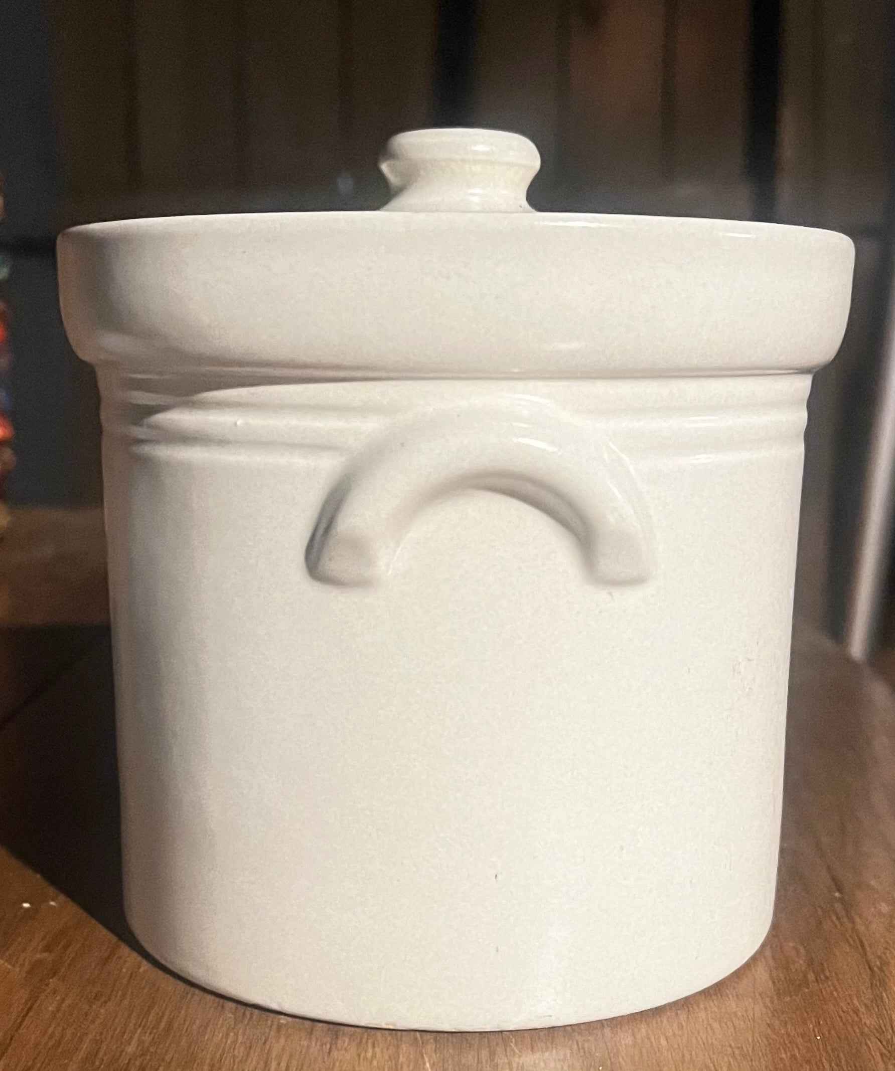 Vintage Pfaltzgraff Keystone #2 Lidded Ceramic Crock Canister & Storage Jar
