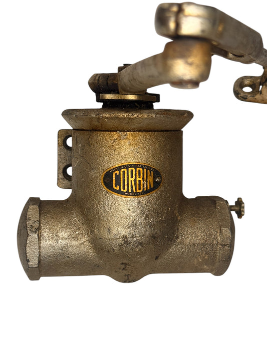 Corbin No. 2 Model 131, Solid Brass Potbelly Door Closer, c.1927 | Salvaged Industrial Hardware