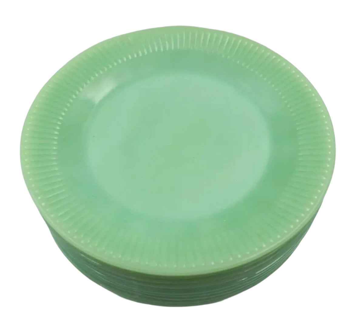 (1) Vintage FireKing ‘Jane Ray’ Pattern Jadeite Salad Plate by Anchor Hocking - Up to 9 Available