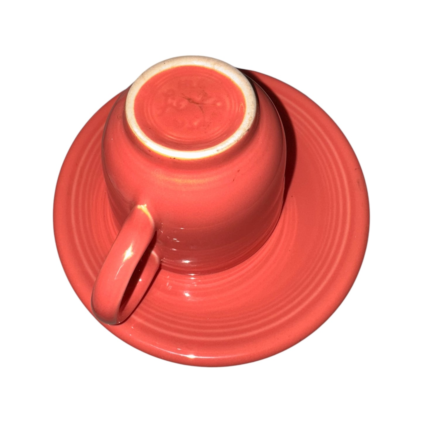 Homer Laughlin Fiestaware Teacup & Saucer Set in Flamingo Pink