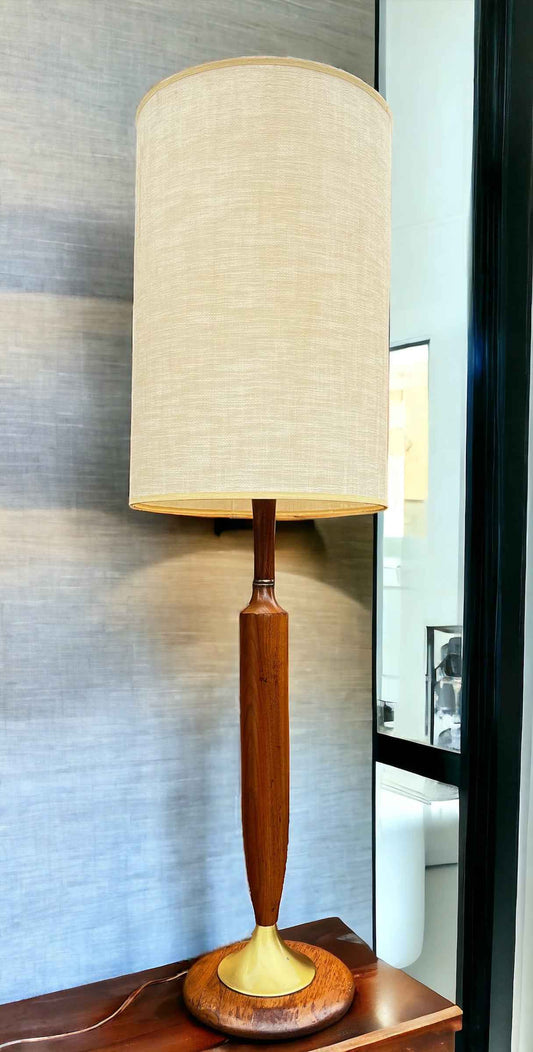 Vintage Mid-Century Modern Danish Teak Table Lamp