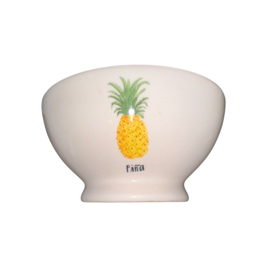 (2) Rae Dunn Artisan Collection White & Yellow ‘Pina’ Pineapple Bowls