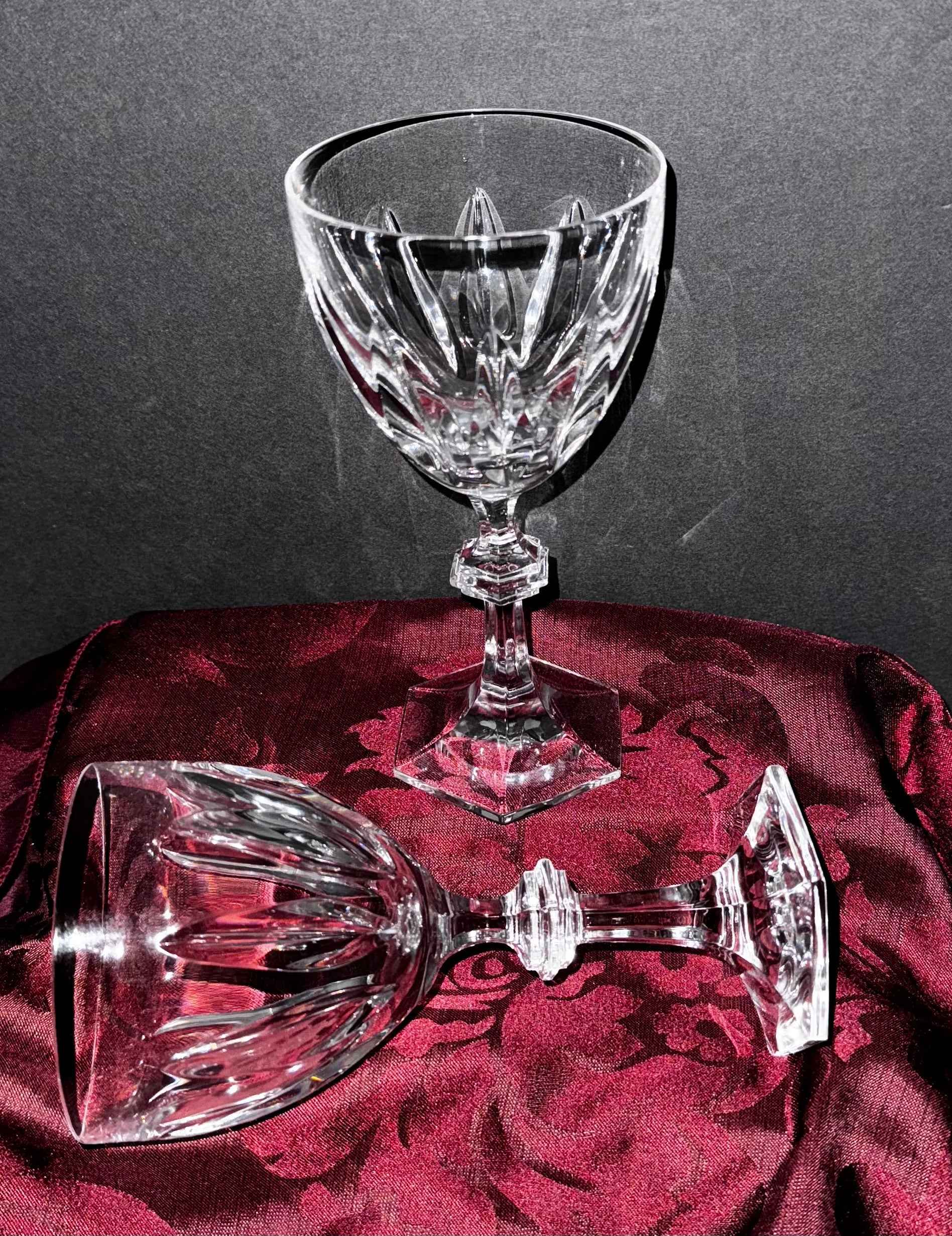 (2) Vintage Arnolfo di Cambio Crystal Wine Glasses - Italian Crystal Stemware