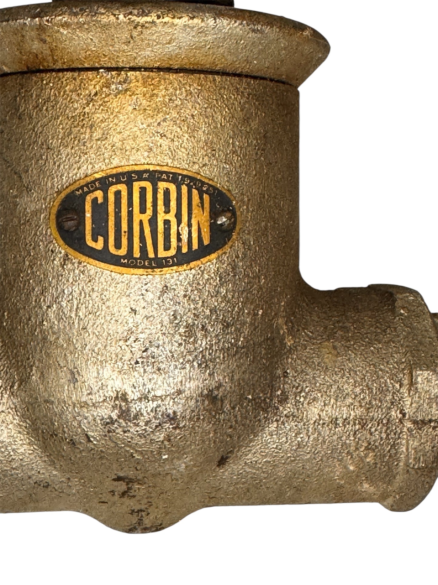 Corbin No. 2 Model 131, Solid Brass Potbelly Door Closer, c.1927 | Salvaged Industrial Hardware